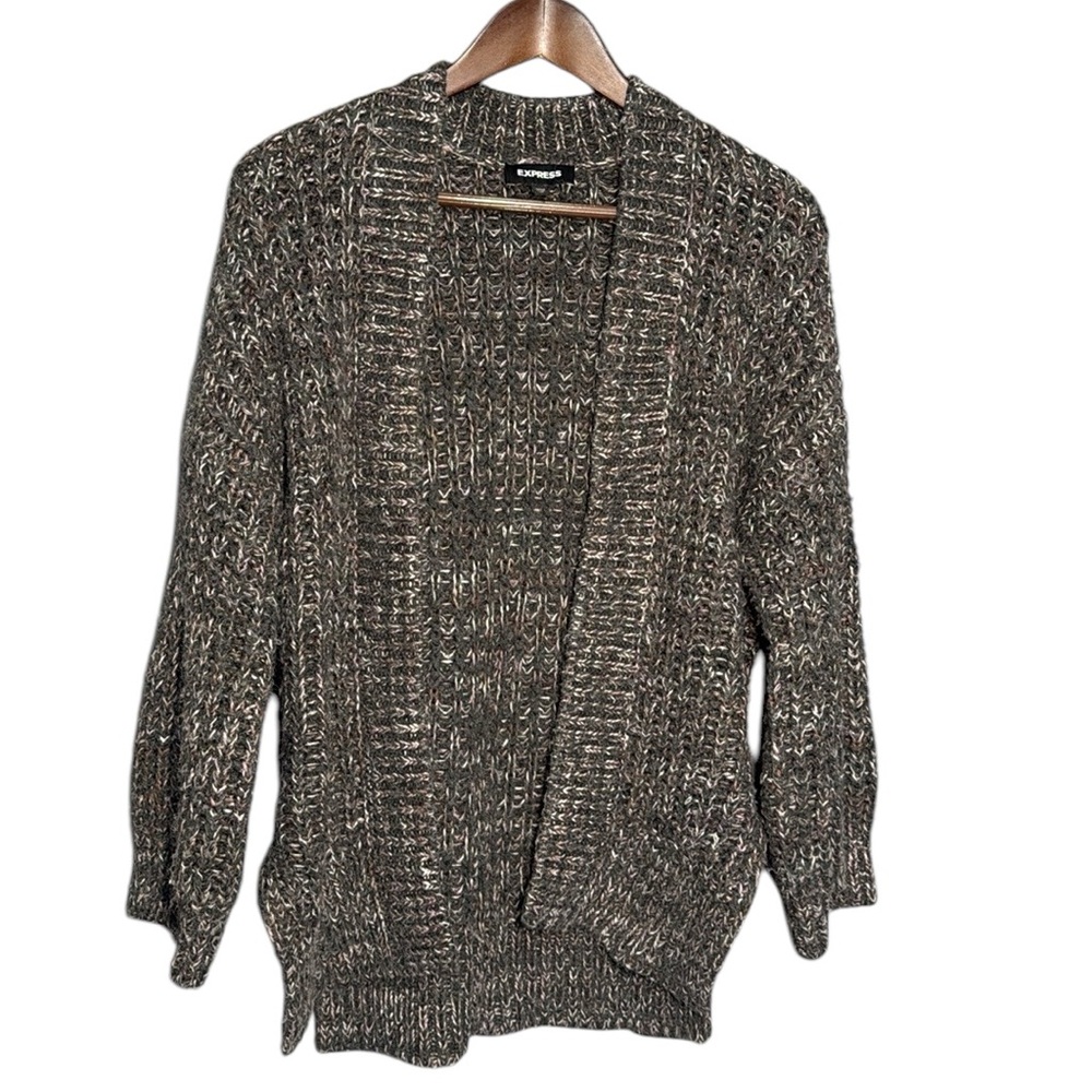 EXPRESS Oversized Confetti Knit Open Cardigan